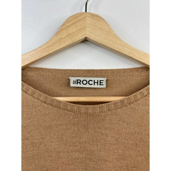 St. Roche Sierra Padded Shoulder Women's Sweater Camel Size: Medium NWOT - Picture 5 of 10